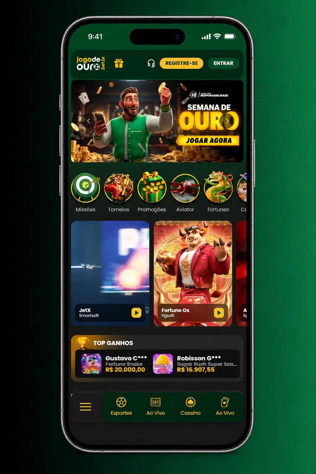 Passo a passo para depositar via Pix no aplicativo Jogo de Ouro com QR Code e confirmação de saldo