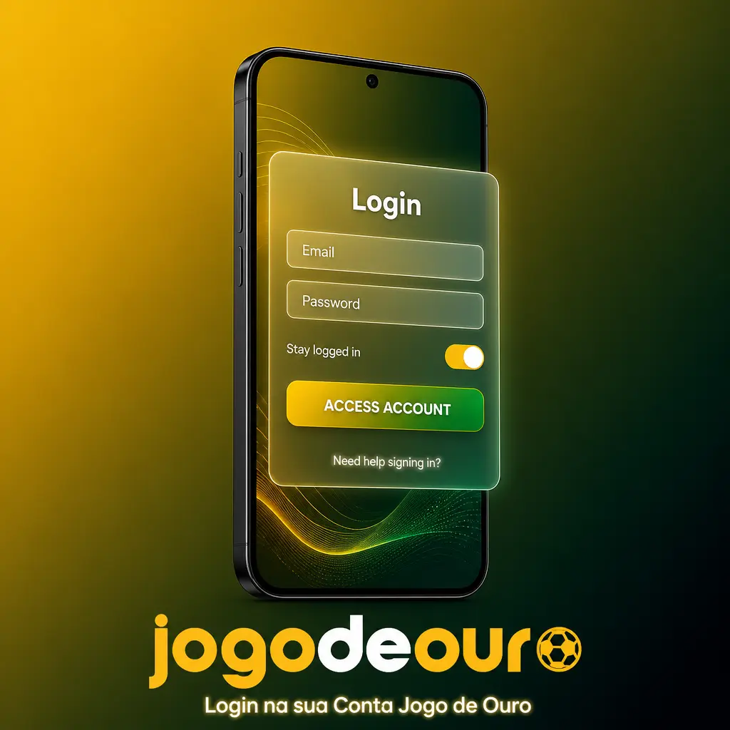 Login na conta Jogo de Ouro pelo site ou aplicativo móvel