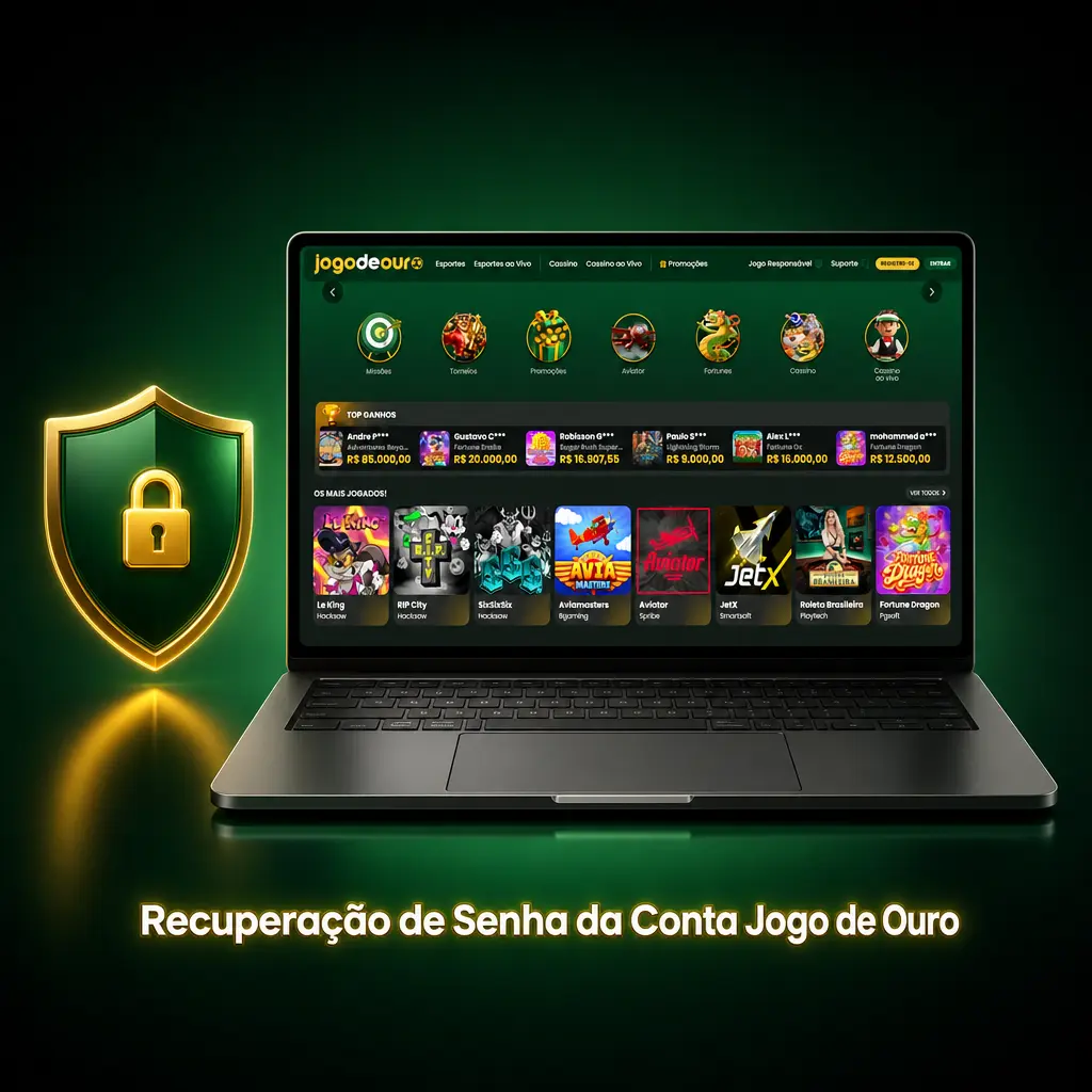 Recuperação de senha da conta Jogo de Ouro